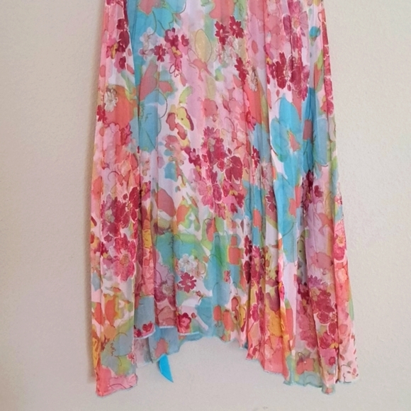 SPEECHLESS Floral Pleated Flutter Sleeve Big Girls Dress size 14 - Picture 3 of 7